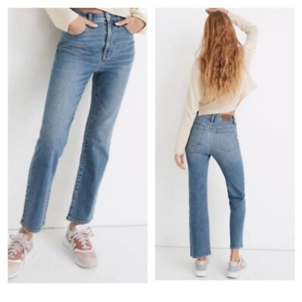 Madewell Jeans Womens 27 Slim Demi-Boot Jeans Enright Wash Blue High Rise Denim